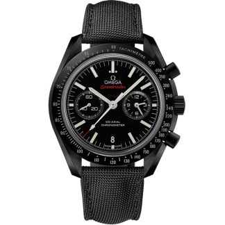Omega Speedmaster Dark Side of the Moon 44,25 mm, ceramica nera su cinturino in tessuto rivestito in nylon con fibbia déployante 311.92.44.51.01.007