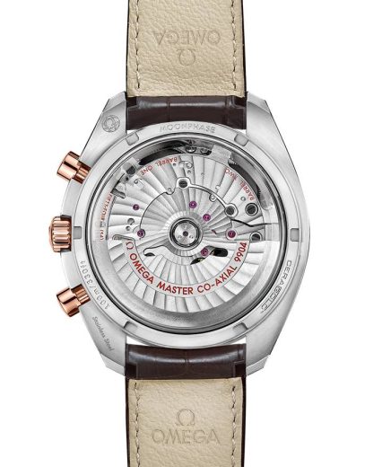 Omega Speedmaster Fasi lunari 44,25 mm, acciaio-oro Sedna™ su cinturino di pelle 304.23.44.52.13.001 - immagine 2