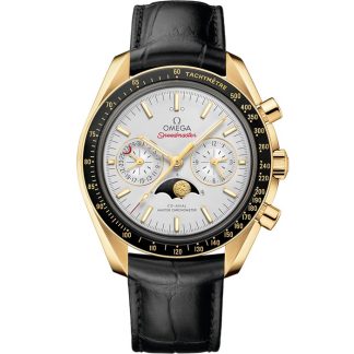 Omega Speedmaster Fasi lunari 44,25 mm, oro giallo su cinturino di pelle 304.63.44.52.02.001