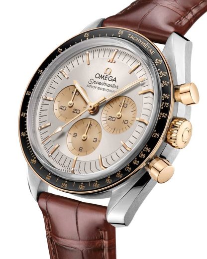 Omega Speedmaster Moonwatch Professional 42 mm, acciaio - oro Moonshine™ su alligatore 310.23.42.50.02.001 - immagine 3