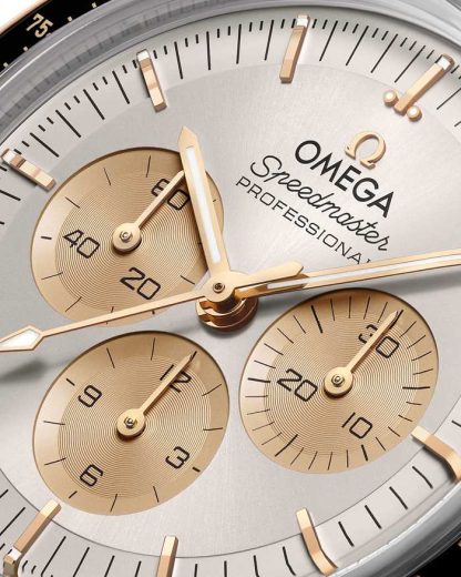 Omega Speedmaster Moonwatch Professional 42 mm, acciaio - oro Moonshine™ su alligatore 310.23.42.50.02.001 - immagine 4