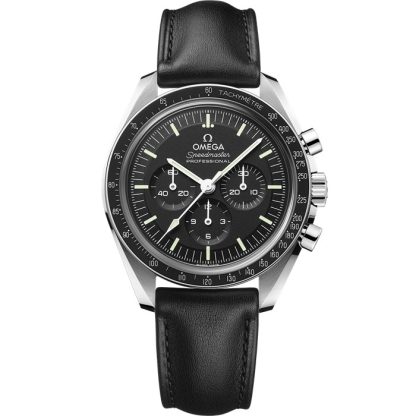Omega Speedmaster Moonwatch Professional 42 mm, acciaio su cinturino di pelle 310.32.42.50.01.002