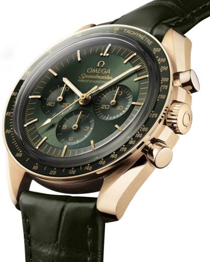 Omega Speedmaster Moonwatch Professional 42 mm, oro Moonshine™ su cinturino di pelle 310.63.42.50.10.001 - immagine 3