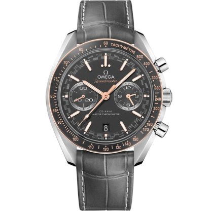 Omega Speedmaster Racing 44,25 mm, acciaio su cinturino di pelle 329.23.44.51.06.001