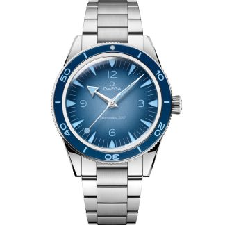 Omega Summer Blue Seamaster 300 41 mm, acciaio su acciaio 234.30.41.21.03.002
