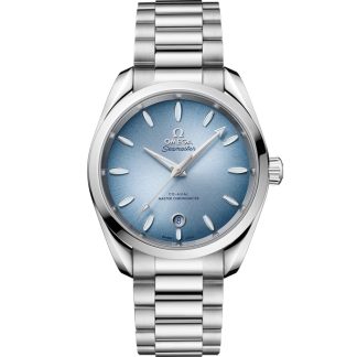 Omega Summer Blue Seamaster Aqua Terra 150M 38 mm, acciaio su acciaio 220.10.38.20.03.004