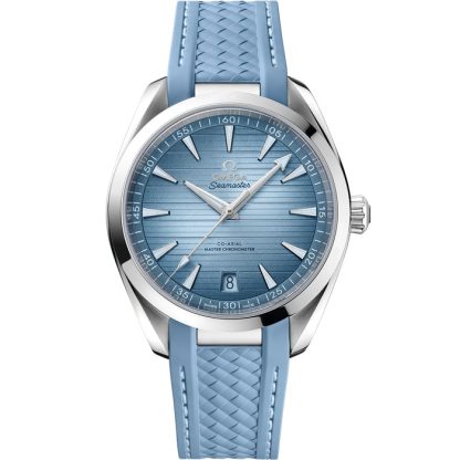 Omega Summer Blue Seamaster Aqua Terra 150M 41 mm, acciaio su cinturino in caucciù 220.12.41.21.03.008