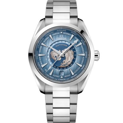 Omega Summer Blue Seamaster Aqua Terra 150M 43 mm, acciaio su acciaio 220.10.43.22.03.002