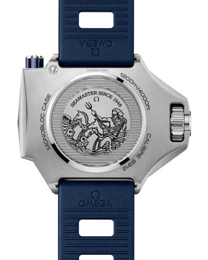 Omega Summer Blue Seamaster Ploprof 1200M 55x45 mm, O-MEGASTEEL su cinturino in caucciù 227.32.55.21.03.001 - immagine 2