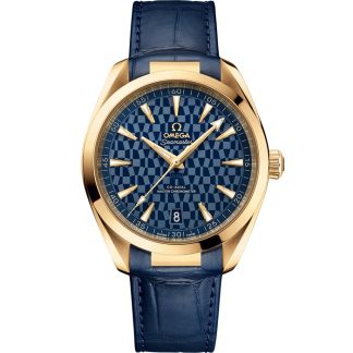 Omega Tokyo 2020 Seamaster Aqua Terra 150M 41 mm, oro giallo su cinturino di pelle 522.53.41.21.03.001